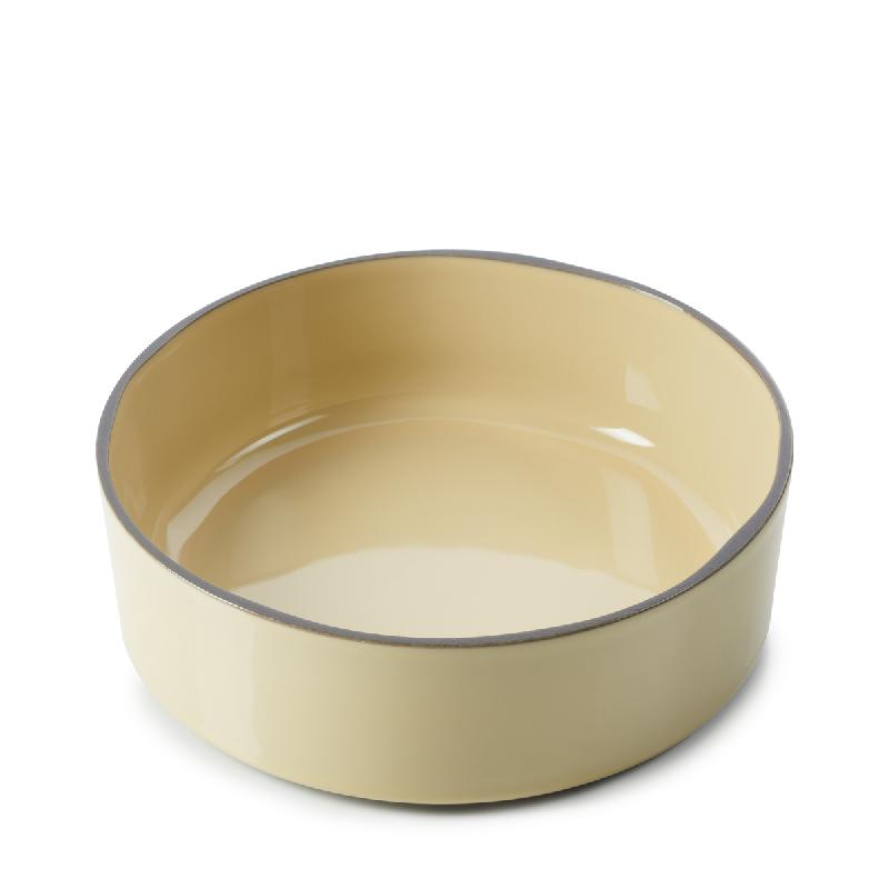 ASSIETTE CREUSE ROND BEIGE PORCELAINE Ø 17 CM CARACTERE REVOL