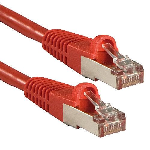 LINDY 47364 - Câble réseau Basic Cat.6 S/FTP 2 m rouge - RJ-45 mâle/mâle, connecteurs plaqués or_0