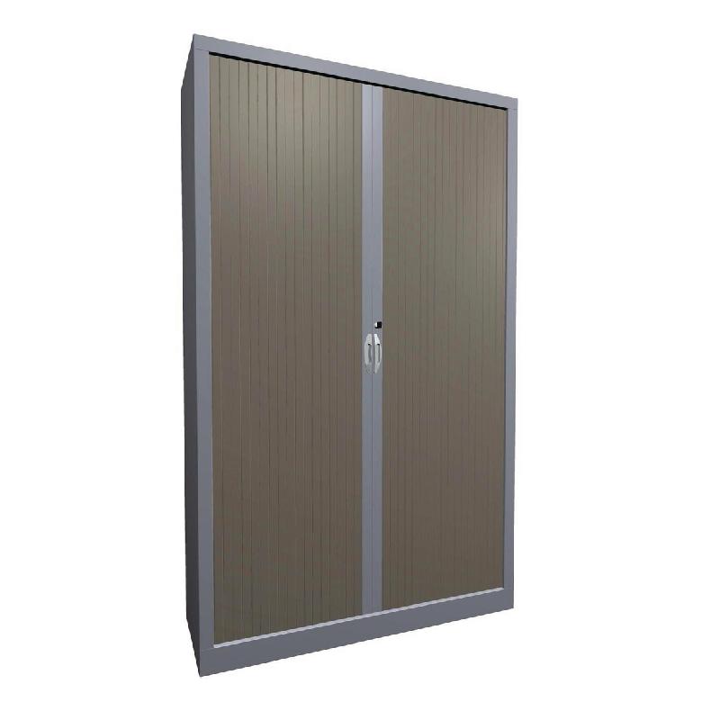 ARMOIRE À RIDEAU MÉTALLIQUE 120 X 198 CM GALET/ALU - MANUTAN COLLECTIVITÉS