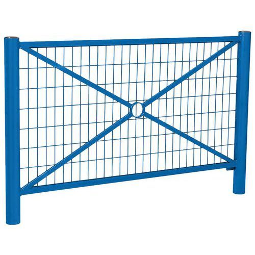 BARRIÈRE PROVINCE GRILLAGÉE 1.57 INOX BROSSÉ ZINC BLEU 5010 - PROCITY
