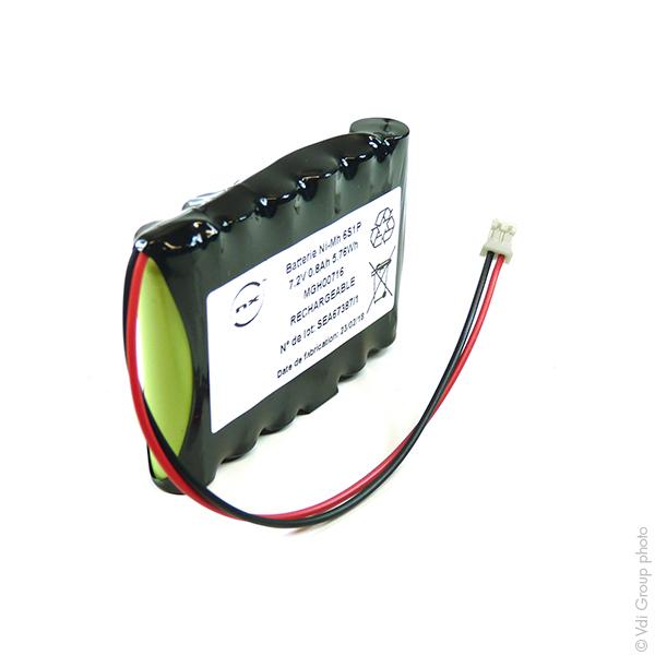 Batterie industrielle Nimh 6x AAA 6S1P ST1 F120 7.2V 800mAh PHR-2 - Marque NX_0