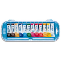 BOÎTE RIGIDE DE 12 TUBES 10ML DE GOUACHE FINE, COLORIS ASSORTIS - LOT DE 2