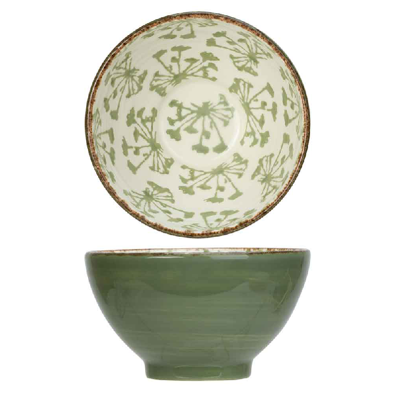 BOL À DÉJEUNER ROND VERT 14.2 X 8.2CM - LOT DE 6 - COSY & TRENDY - ANIS GREEN