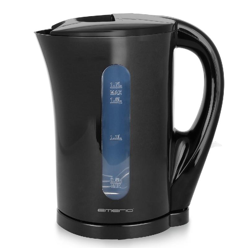 Bouilloire Emerio 1,7 L – Arrêt automatique – Protection surchauffe – Indicateur niveau d’eau – 2200 W – WK-123483 Noir - noir plastique 7333282032654_0