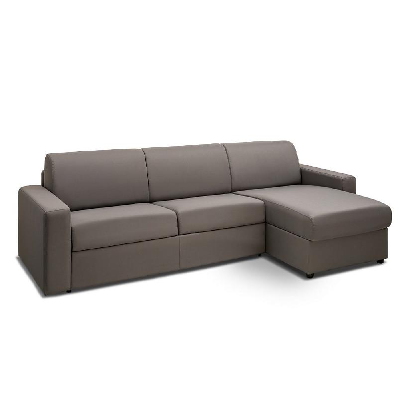 CANAPÉ D'ANGLE CONVERTIBLE MIDNIGHT GRIS SILVER EXPRESS COUCHAGE 140 CM_0