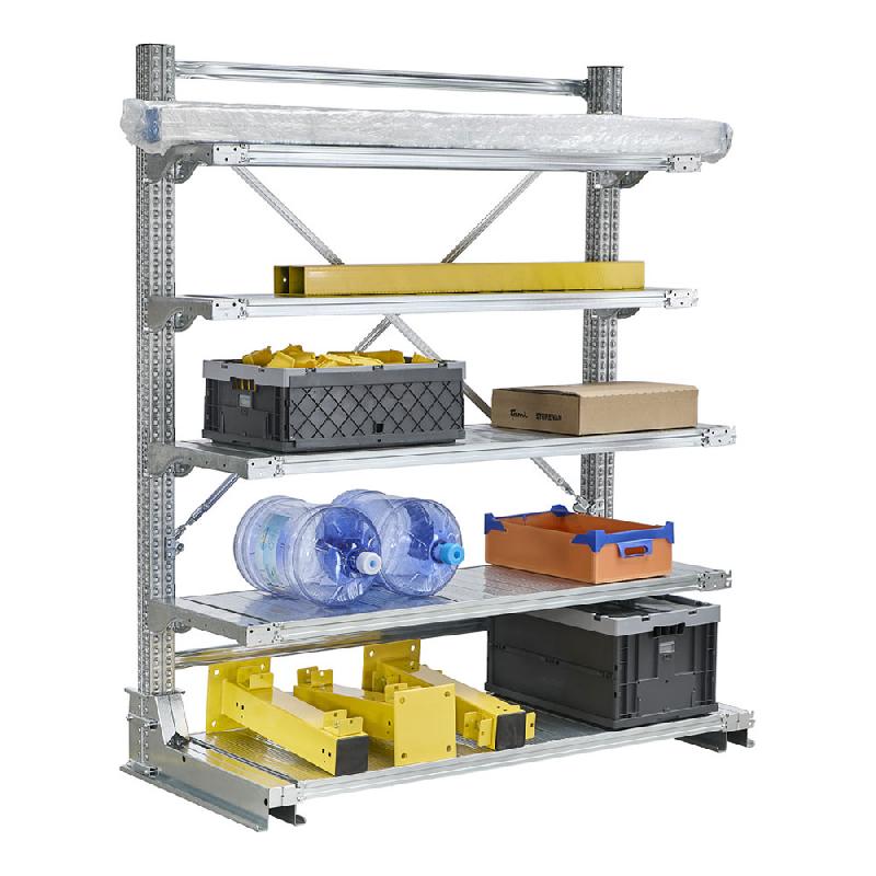 Cantilever léger avec tablettes simple face longueur 1500 mm cantistar - 7108512_0