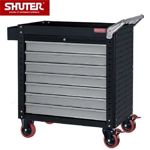 Chariot à outils - Shuter Enterprise Co. Ltd - 7 tiroirs verrouillables, panneau perforé et hauteur 880 mm_0