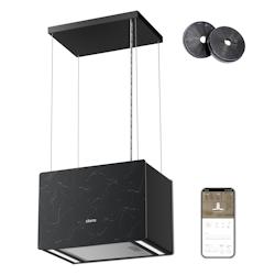 CIARRA Pinnacle Series A+++ 700 m³/h Hotte aspirante en béton cendré Hotte aspirante suspendue WiFi App Touch VM4850G - noir inox CBCG4850_0