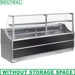 Comptoir vitrine neutre sans réserve orléans plus noir 2500x810xh1350 - OL250/B2-NN_0