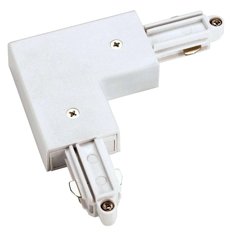 SLV RACCORD D\'ANGLE POUR RAIL MONOPHASÉ HT, BLANC