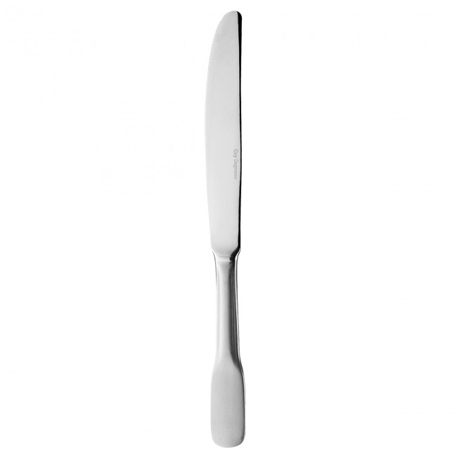 COUTEAU DE TABLE MONOCOQUE, MANCHE ORFÈVRE, LAME UNIE EN INOX 18/0 DE 3MM FINITION SATINÉE - LOT DE 6 - GUY DEGRENNE - VIEUX PARIS