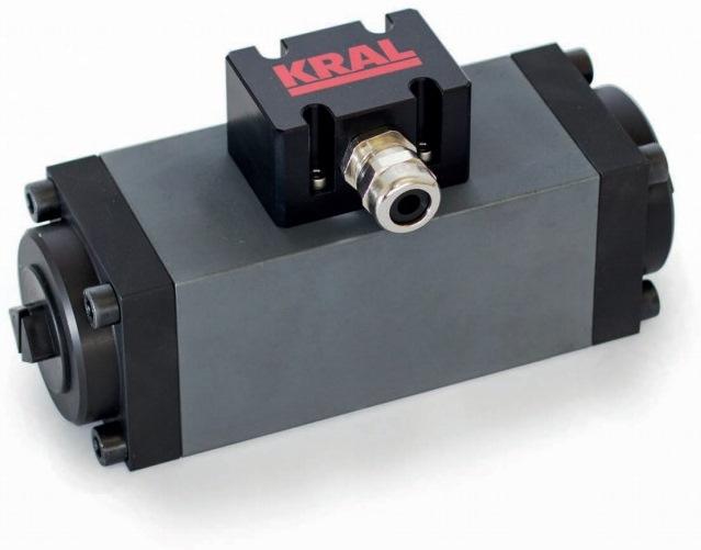 Débitmètre à broche à vis Kral OME - aluminium haute qualité - capteurs d'impulsions et température PT100_0