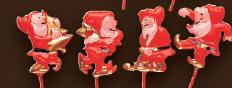 DÉCORATION DE BÀ»CHES PÂTISSIÈRES LUTINS ROUGES DÉCORÉS