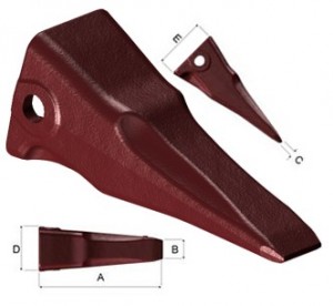 Dents de godet MTG système Ripmet P pénétration - ME55P - Taille 55, fixation MTGtwist, excellente résistance_0