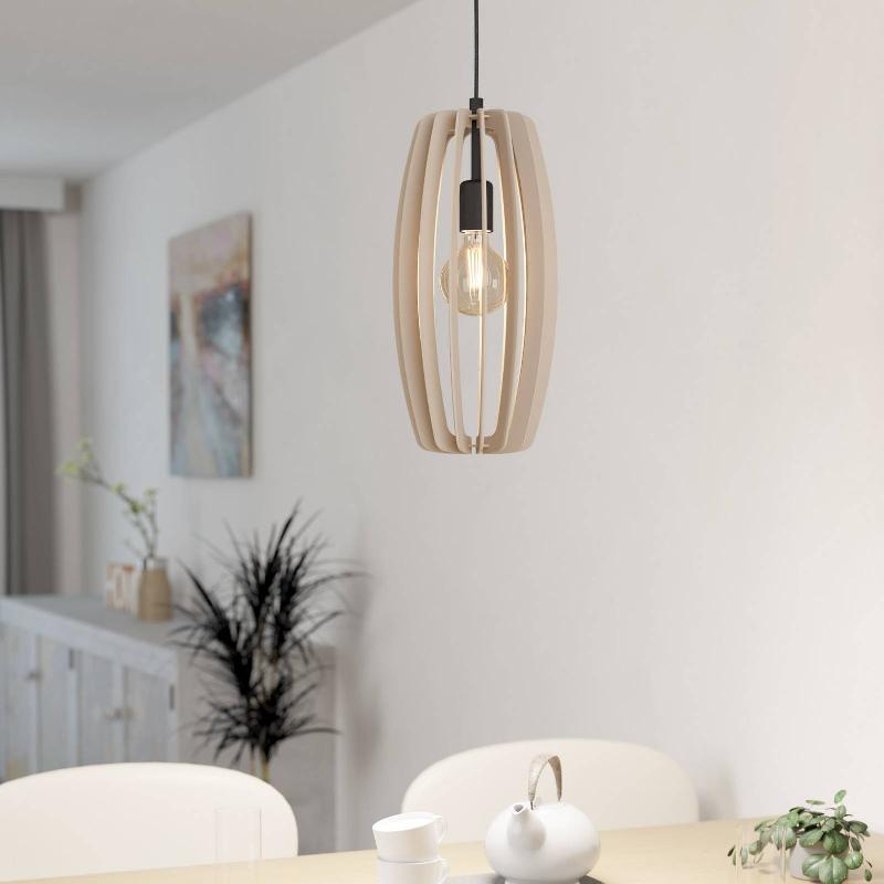 EGLO SUSPENSION BAJAZZARA, UN ABAT-JOUR EN CAGE, SABLE