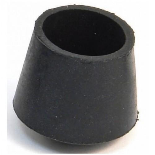 EMBOUT CAOUTCHOUC NOIR COUVRANT POUR TUBE DIAMÈTRE 16 MM AVL