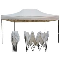 FRANCE BARNUMS Tente pliante 3x4,5m - acier 31mm/polyester 320g - blanc - FRANCE-BARNUMS - blanc acier 1-34-00S_0