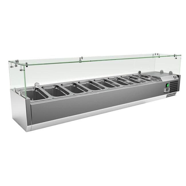 Gastro-Inox Vitrine réfrigérée à poser en acier inoxydable 7 x GN1/4 - 7445908515592_0
