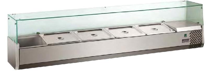 GastroHero Réfrigérateur ECO 5x GN 1/3 + 1x GN 1/2 avec support en verre - VRXH1500/380_0