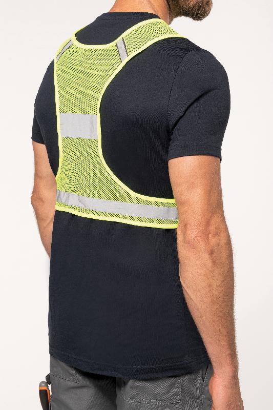 Gilet en filet fluorescent respirant - WKP705 - Norme EN13356:2001 - Bande réfléchissante 3M Scotchlite_0