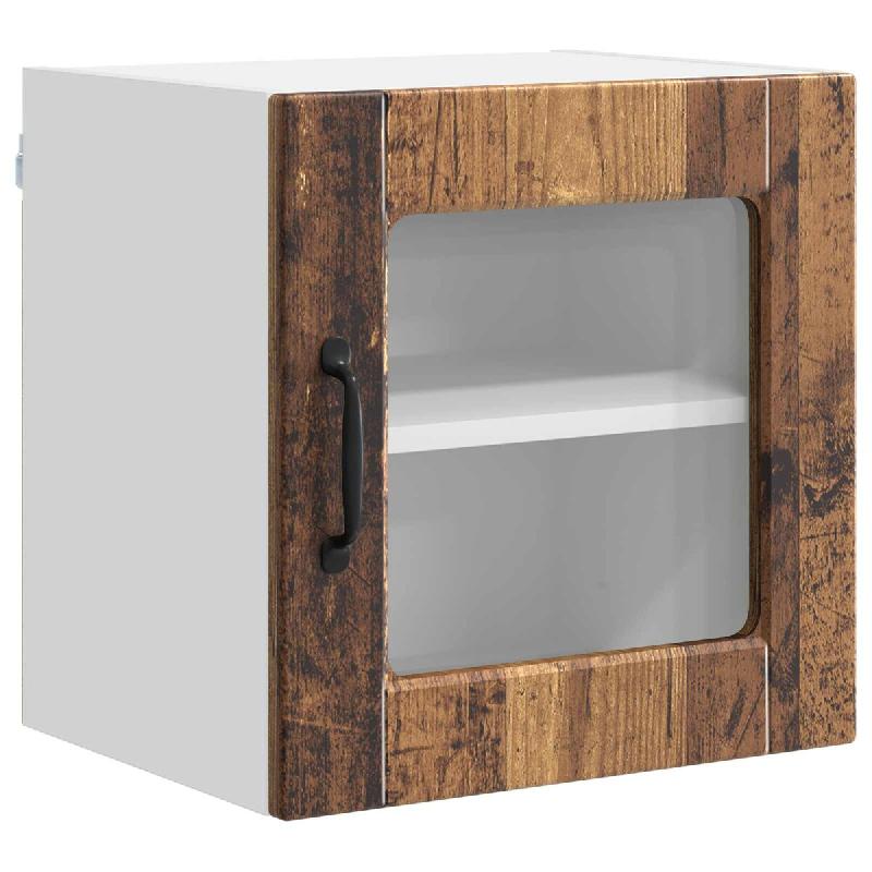 Helloshop26 - Armoire murale de cuisine avec étagère compacte 40 x 31 x 40 cm en bois d'ingénierie bois ancien 02_0054197 - Bois massif 3000238343297_0