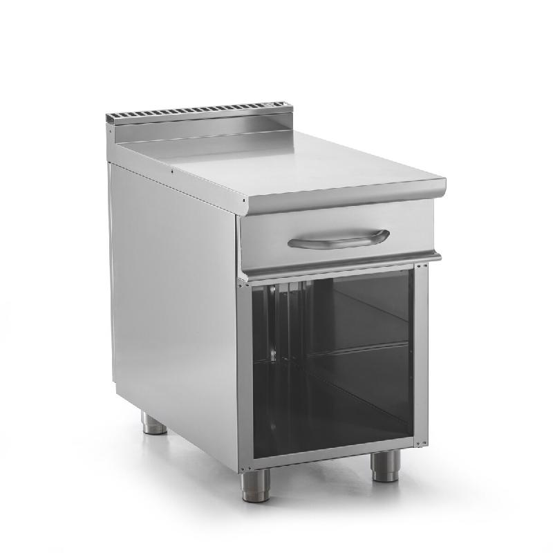 ITALCONCEPT L2G Meuble Neutre Inox 304 Sur Placard Ouvert, 850 x 400 x 700mm - 3616350181404_0