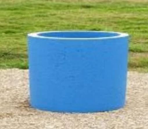 Jardinière Ronde Chéops en béton armé - Autostable avec option antigraffiti et pieds - Diamètre 90 cm, Hauteur 70 cm, Poids 310 kg_0