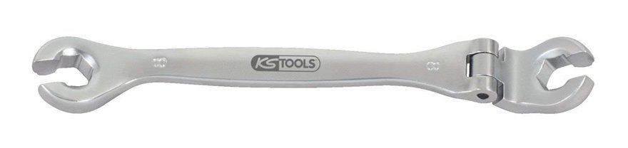 KS Tools 911.1712 Clé à Tuyauter Articulée 12 Mm – 3/8" 6 Pans – Chrome Vanadium Robuste Pour Injection & Freinage