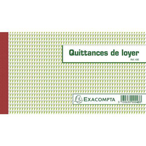 MANIFOLD QUITTANCES DE LOYER 125X21CM 50 FEUILLES TRIPLI - EXACOMPTA