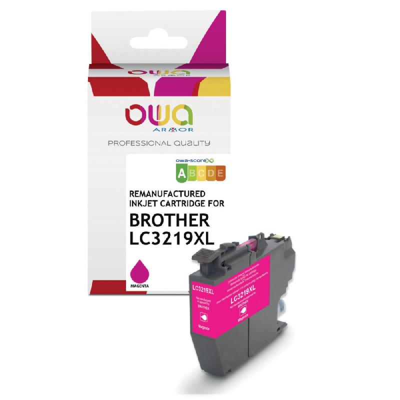 OWA K20782OW CARTOUCHE D'ENCRE REMANUFACTURÉE COMPATIBLE BROTHER LC3219XL - MAGENTA