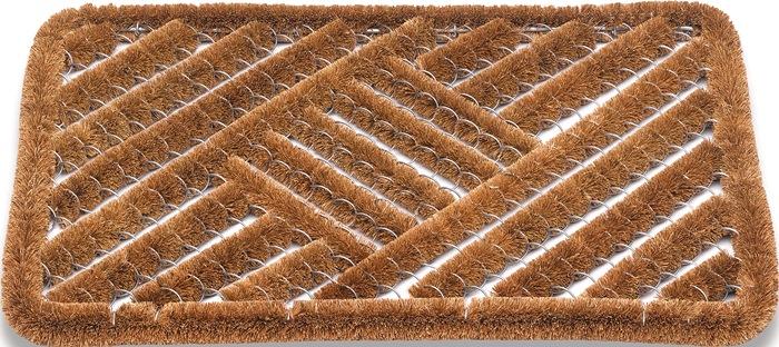 Paillasson brosses en coco naturel et acier galvanisé - 500x800x30mm_0