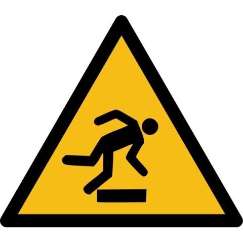 PANNEAU DANGER- ATTENTION AU TRÉBUCHEMENT - W007 - ISO 7010 PVC 2 MM 315 MM