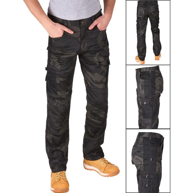 PANTALON DE TRAVAIL CAMOUFLAGE CERVA M VERT