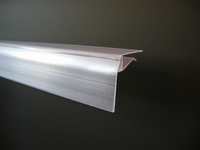 Porte étiquette basculant 40 x 1329 pour tablette verre - Transparent_0