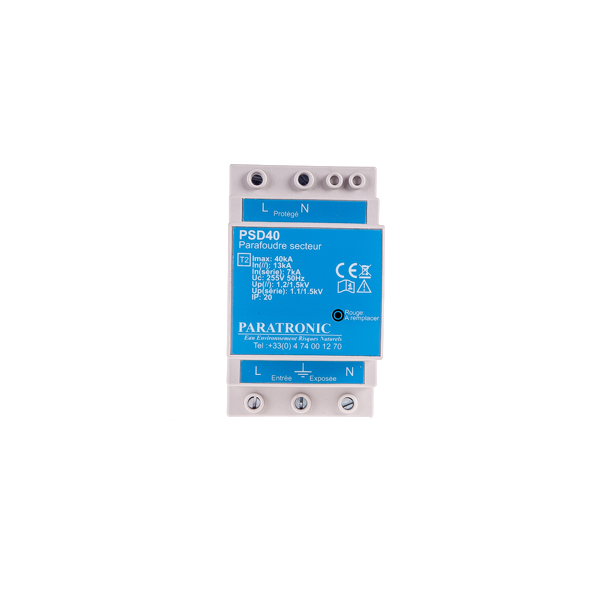 Protections foudre - Parafoudres et parasurtenseurs 230 V/240 V - Imax 40 kA - Type II - Boîtier rail DIN 3 modules_0