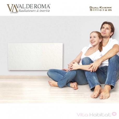 RADIATEUR À INERTIE WIFI ARDOISE BLANCHE 1500W HORIZONTAL - VALDEROMA AB1500W