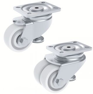 Roulette d'immobilisation pivotante, à platine_0