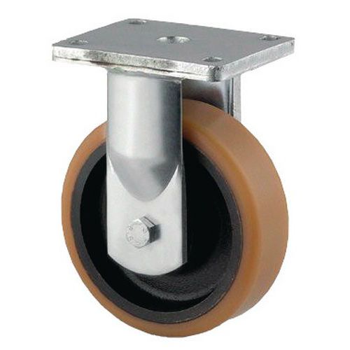 ROULETTE FIXE EN POLYURÉTHANE H HT:145 MM FORCE:450 KG - TENTE