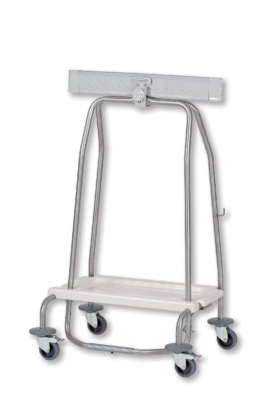Rx0312SC002-312/2 CR - Porte-sac hermétique grand en acier inox avec fermeture automatique et roues 80 mm_0