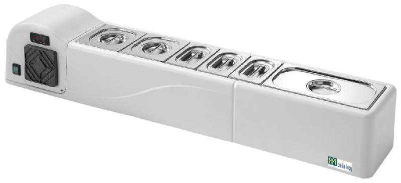 Saladette réfrigérée à poser 6 bacs gn 1/6 avec dimensions 1320x245... - PPR6/6_0