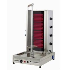 Grill Kebab Électrique - Inox - 80kg - 4 Éléments - 530x650x780mm - Saro - 126-1805_0