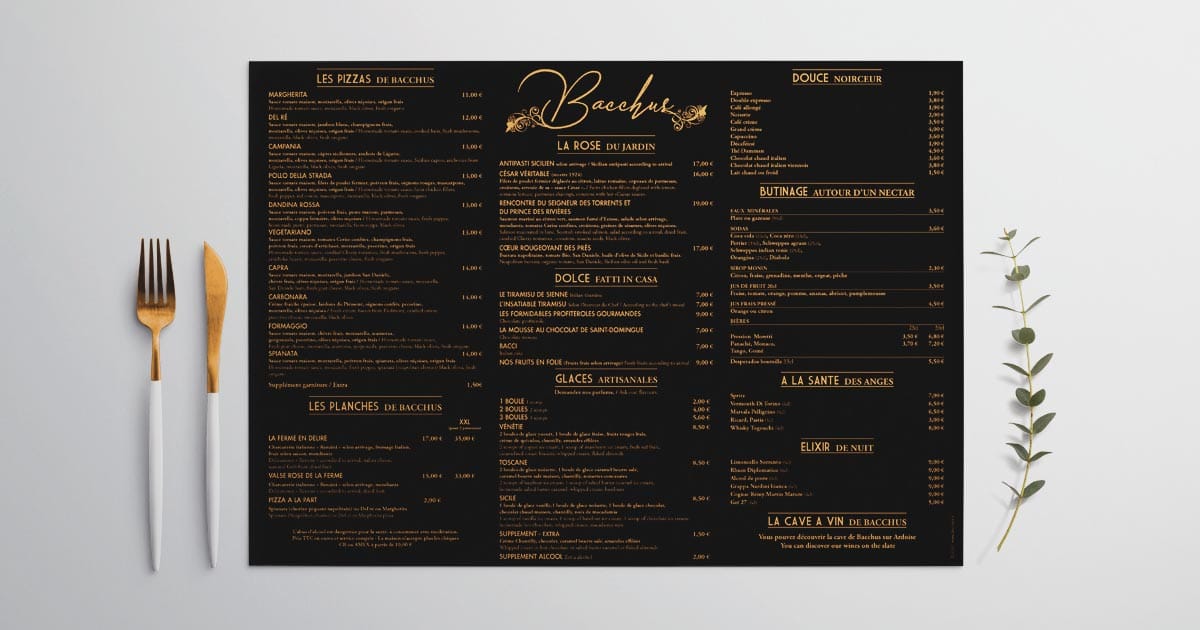 Set de table papier - Menu personnalisable, élégant et durable pour restaurants_0
