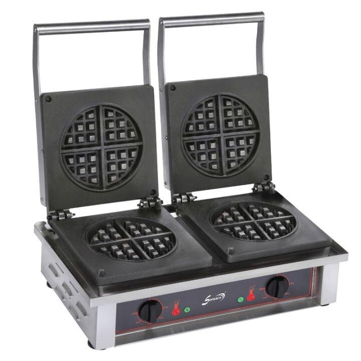 SOFRACA Gaufrier forain électrique double gaufres rondes (Ø)185 mm, 3200 W, 220 V - MONO - 3701188039376_0