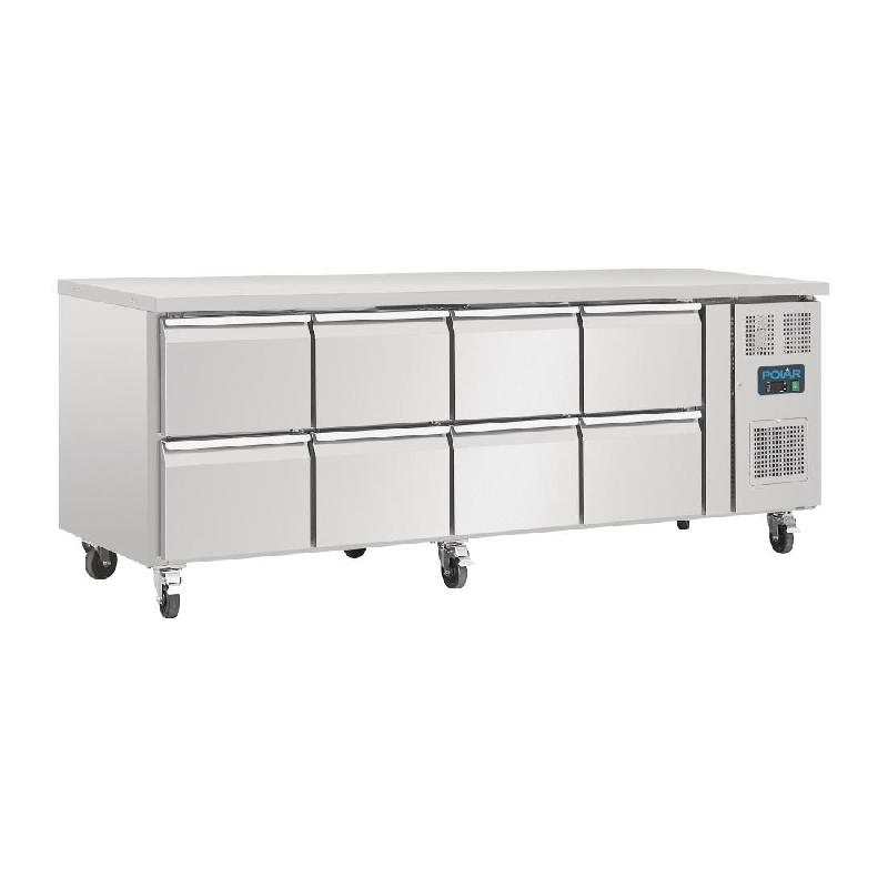 Table réfrigérée positive GN 1/1 ventilée 8 tiroirs Polar Série U_0