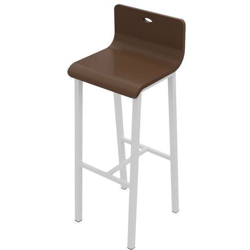 TABOURET HAUT IGLOO COQUE CAPPUCINO PIÈTEMENT BLANC