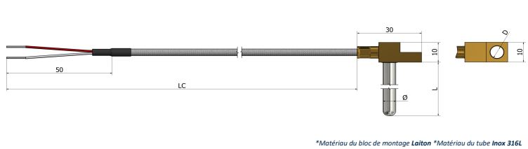 Thermistance de surface coudée à connecter - HS20 - PTC KTY/NTC avec variations de montage et câbles haute température_0