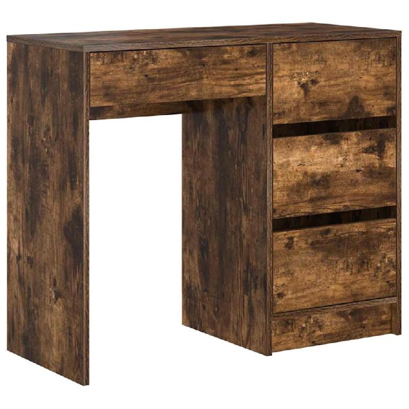 VidaXL Bureau Chêne fumé 90 x 37,5 x 75 cm Bois d'ingénierie Modèle Horizon Luna - 869494_0