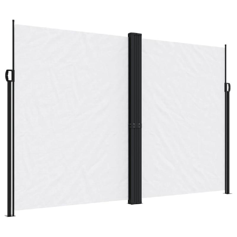 VidaXL Auvent latéral rétractable blanc 220x1000 cm Modèle Atlas Balcon Pro - 4004781_0