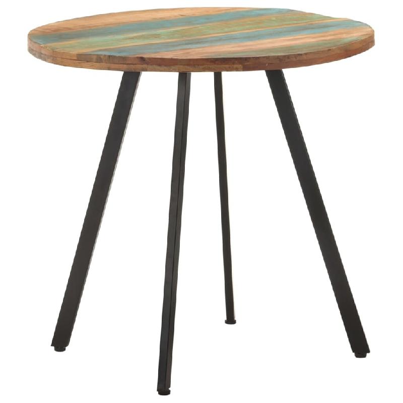 VidaXL Table de salle à manger 80 cm Bois de récupération massif Modèle Sirius Prime Plus - 320484_0
