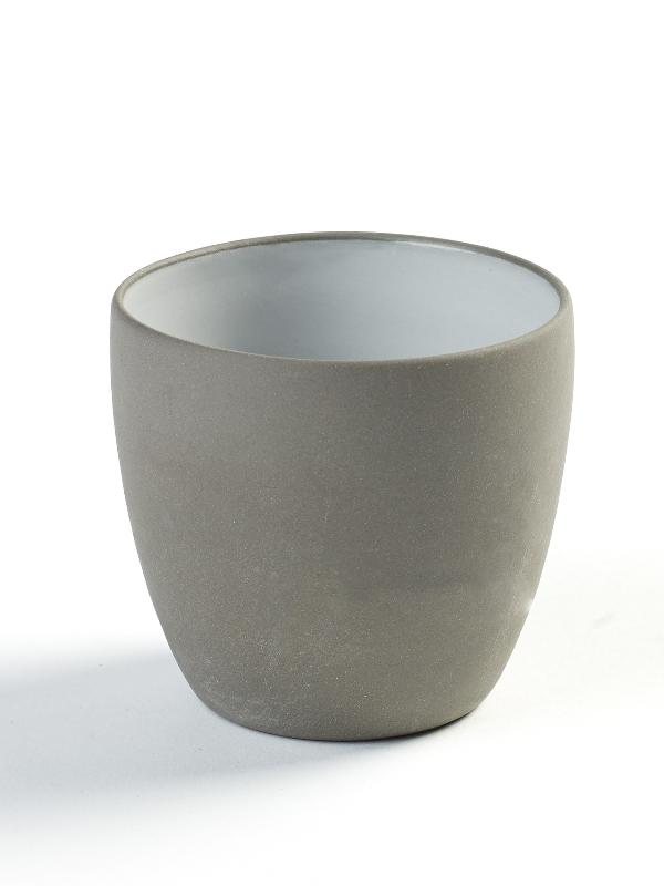 GOBELET ROND TAUPE PORCELAINE 17 CL Ø 6,5 CM SERAX